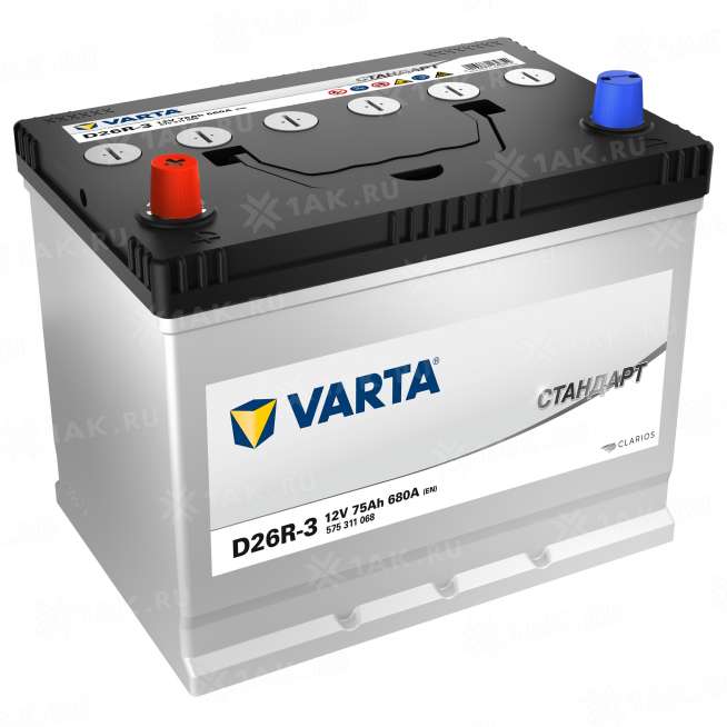Аккумулятор VARTA СТАНДАРТ (75 Ah, 12 V) Прямая, L+ D26 арт.VST(575311068) 0