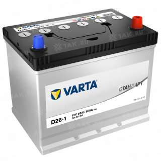 Аккумулятор VARTA СТАНДАРТ (68 Ah, 12 V) Обратная, R+ D26 арт.VST(568301058)