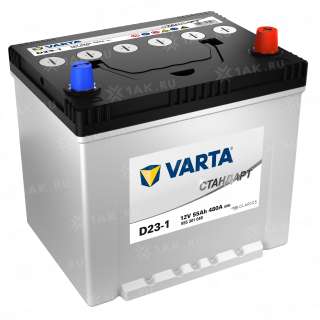 Аккумулятор VARTA СТАНДАРТ (55 Ah, 12 V) R+ D23 арт.VST(555301048)