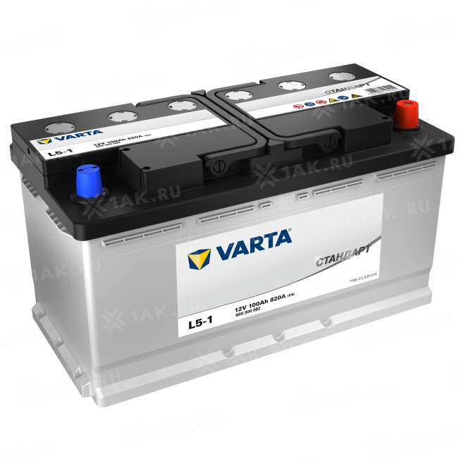 Аккумулятор VARTA СТАНДАРТ (100 Ah, 12 V) Обратная, R+ L5 арт.VST(600300082) 0
