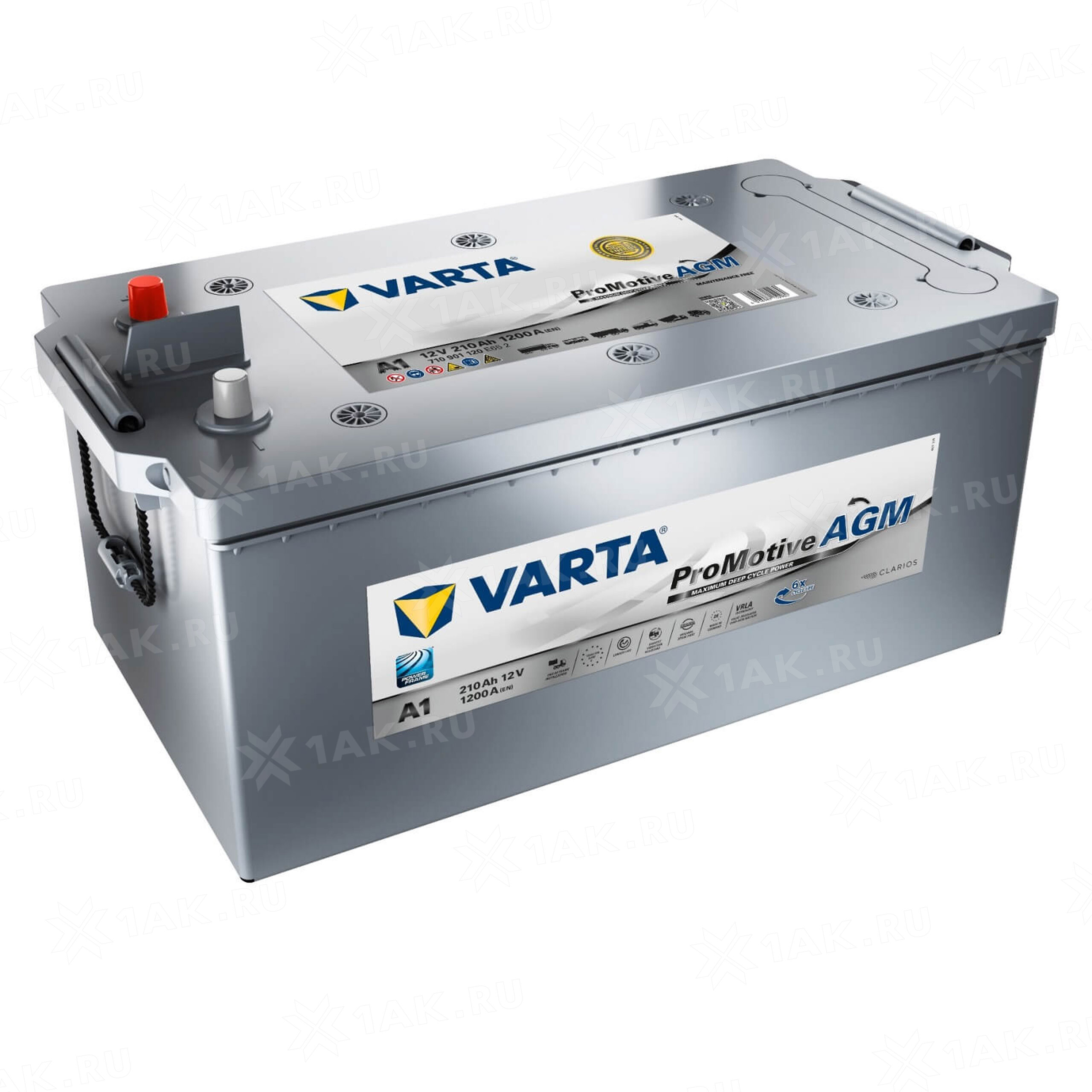 Купить аккумулятор VARTA PROMOTIVE AGM (210 Ah) 1200 A, 12 V Обратная, R+  арт.710901120 с бесплатной доставкой – 1AK.RU