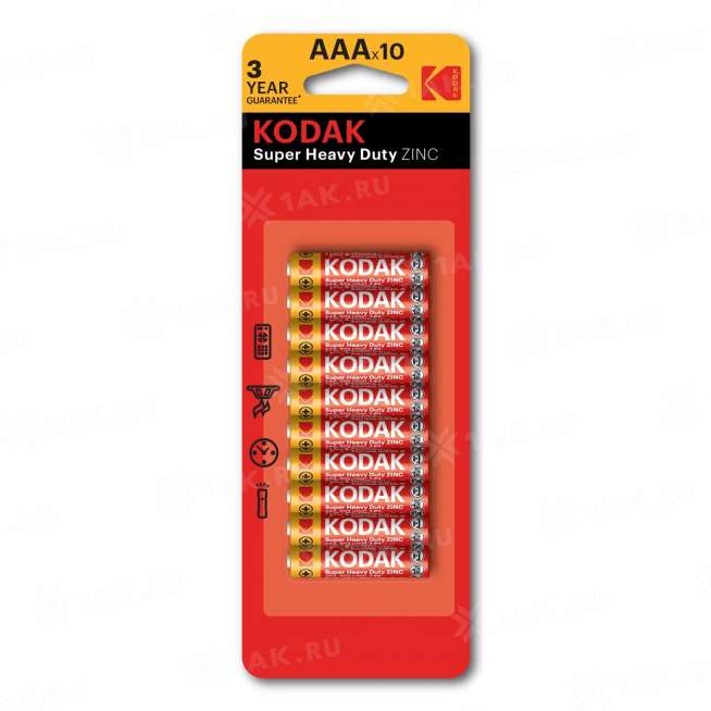 Элемент питания Kodak R03-10+1BL EXTRA HEAVY DUTY [K3AHZ-10+1] (блистер 11шт.AAA), Китай 0