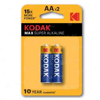 Элемент питания Kodak MAX LR6-2BL [KAA-2] (блистер 2шт. АА), Китай