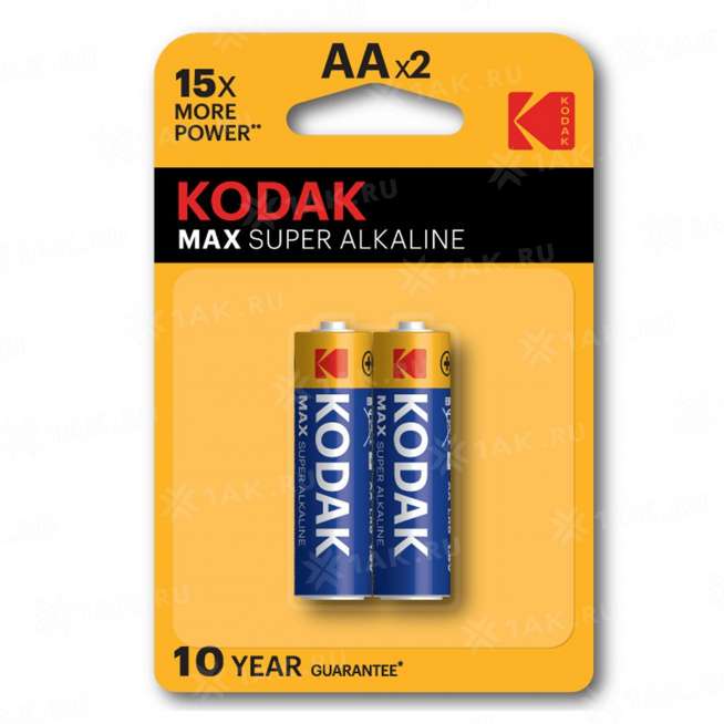 Элемент питания Kodak MAX LR6-2BL [KAA-2] (блистер 2шт. АА), Китай 0