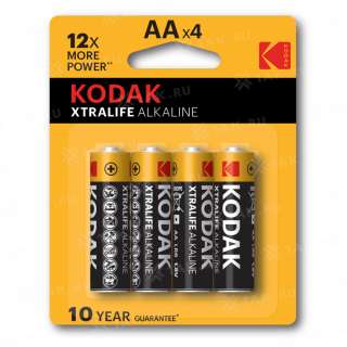 Элемент питания Kodak LR6-4BL XTRALIFE [KAA-4] (блистер 4шт. АА), Китай