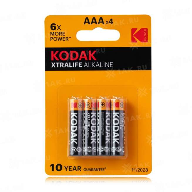 Элемент питания Kodak LR03-4BL XTRALIFE [K3A-4] (блистер 4шт.AАА), Китай 0
