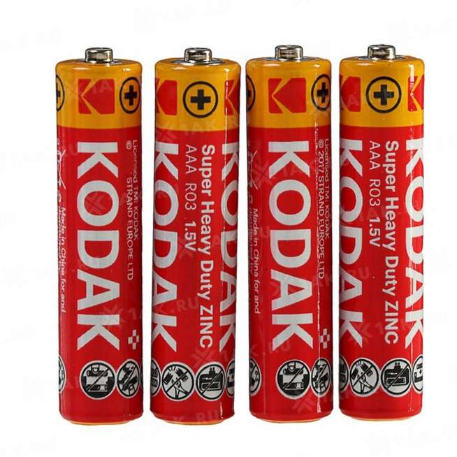 Элемент питания Kodak R03-4S EXTRA HEAVY DUTY [K3AHZ 4S] (уп. TRAY 4шт.AAA), Китай 0