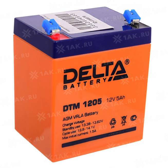 Аккумулятор DELTA (5 Ah,12 V) AGM 90x70x101 мм 1.8 кг 0