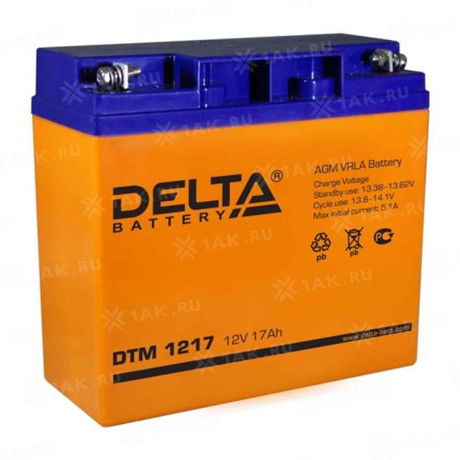 Аккумулятор DELTA (17 Ah,12 V) AGM 181x77x167 мм 5.6 кг 0