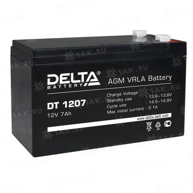 Аккумулятор DELTA (7 Ah,12 V) AGM 151x65x94 мм 2.05 кг 0