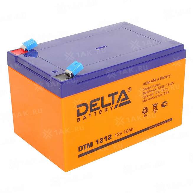 Аккумулятор DELTA (12 Ah,12 V) AGM 151x98x95 мм 3.8 кг 0