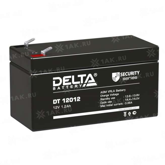 Аккумулятор DELTA (1.2 Ah,12 V) AGM 97x44x53 мм 0.58 кг 0