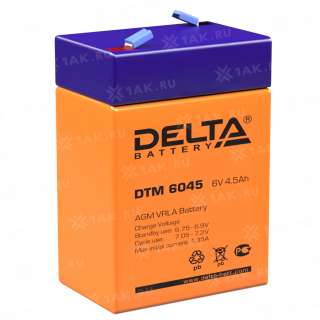 Аккумулятор DELTA (4.5 Ah,6 V) AGM 70x47x106 мм 0.78 кг