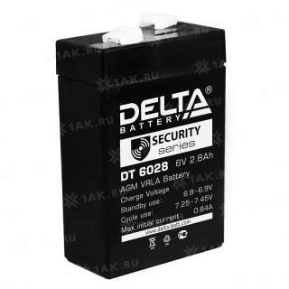Аккумулятор DELTA (2.8 Ah,6 V) AGM 66x33x96 мм 0.54 кг
