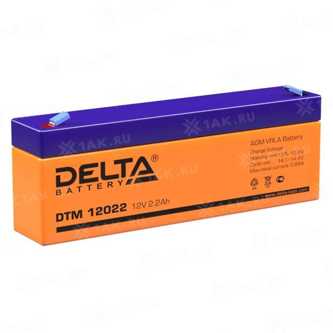 Аккумулятор DELTA (2.2 Ah,12 V) AGM 178x35x61 мм 0.99 кг 0