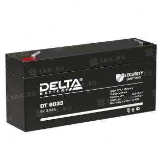 Аккумулятор DELTA (3.3 Ah,6 V) AGM 134x34x60 мм 0.65 кг