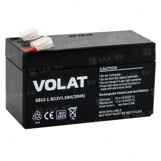 Аккумулятор VOLAT (1.3 Ah,12 V) AGM 97x43x51 мм 0.55 кг