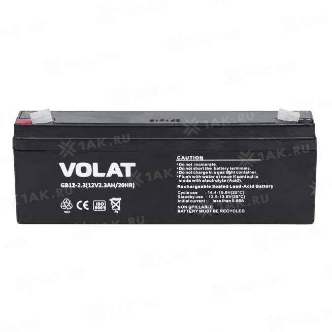 Аккумулятор VOLAT (2.3 Ah,12 V) AGM 178x35x61 мм 0.8 кг 0