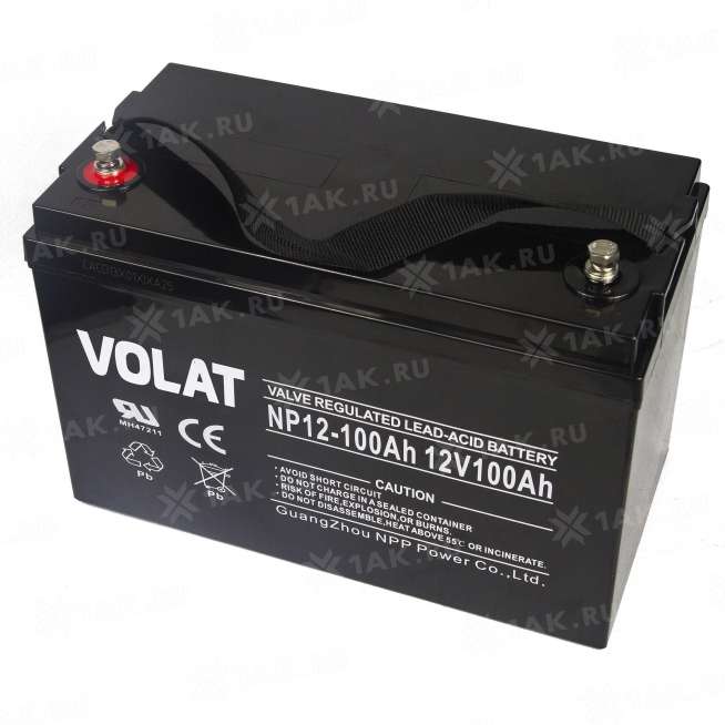 Аккумулятор VOLAT (100 Ah,12 V) AGM 330x175x225 мм 29 кг 1