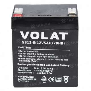 Аккумулятор VOLAT (5 Ah,12 V) AGM 90x70x101 мм 1.55 кг