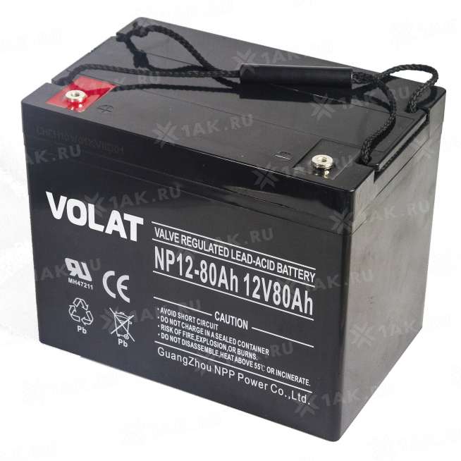 Аккумулятор VOLAT (80 Ah,12 V) AGM 260x170x215 мм 22.5 кг 1