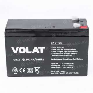 Аккумулятор VOLAT (7 Ah,12 V) AGM 151x65x94 мм 2.05 кг