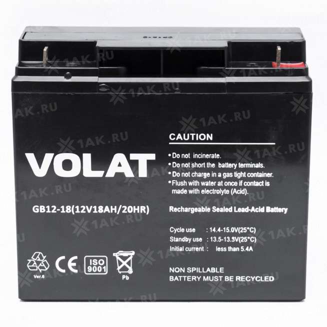 Аккумулятор VOLAT (28 Ah,12 V) AGM 175x166x125 мм 8 кг 0