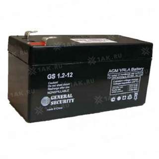 Аккумулятор GS (1.2 Ah,12 V) AGM 98x25x52 мм 0.52 кг