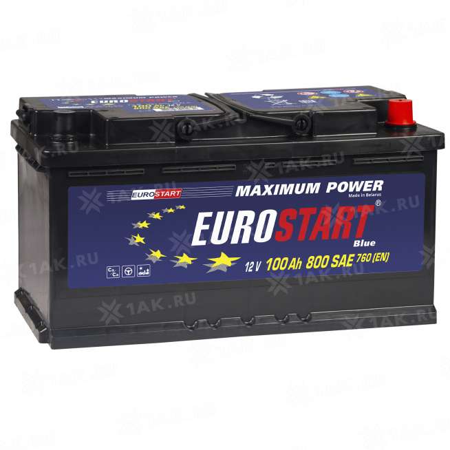 Аккумулятор EUROSTART Blue (100 Ah, 12 V) Обратная, R+ L5 арт.EB1000 2