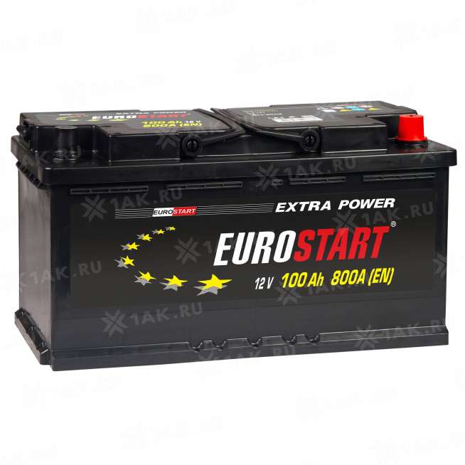 Аккумулятор EUROSTART Extra Power (100 Ah, 12 V) Обратная, R+ L5 арт.EU1000 0