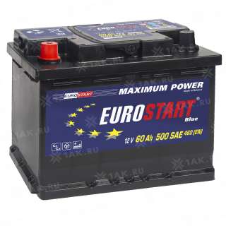 Аккумулятор EUROSTART Blue (60 Ah, 12 V) Прямая, L+ L2 арт.EB601