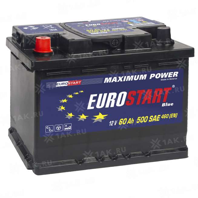 Аккумулятор EUROSTART Blue (60 Ah, 12 V) Прямая, L+ L2 арт.EB601 0