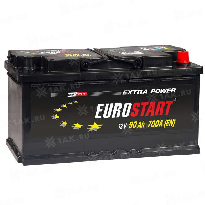 Аккумулятор EUROSTART Extra Power (90 Ah, 12 V) Обратная, R+ L5 арт.EU900 0