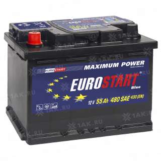 Аккумулятор EUROSTART Blue (55 Ah, 12 V) L+ L2 арт.EB551