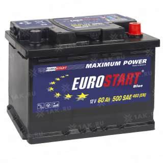 Аккумулятор EUROSTART Blue (60 Ah, 12 V) Обратная, R+ L2 арт.EB600