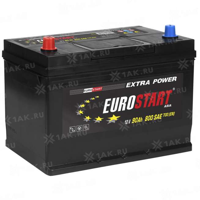 Аккумулятор EUROSTART Extra Power Asia (90 Ah, 12 V) Прямая, L+ D31 арт.EUA901 2