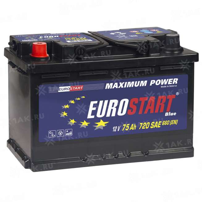 Аккумулятор EUROSTART Blue (75 Ah, 12 V) Прямая, L+ L3 арт.EB751 0