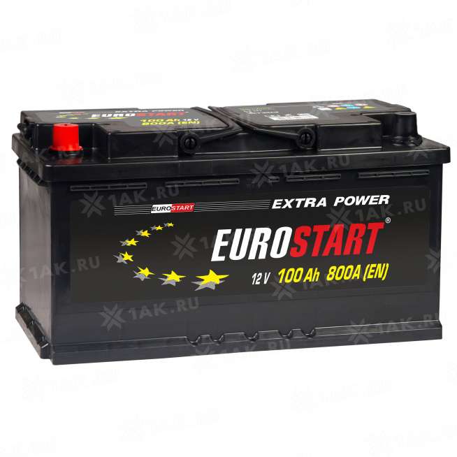 Аккумулятор EUROSTART Extra Power (100 Ah, 12 V) Прямая, L+ L5 арт.EU1001 0
