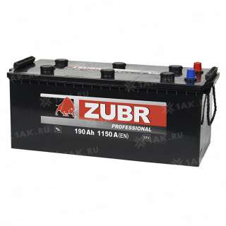Аккумулятор ZUBR Professional (190 Ah, 12 V) L+ Грузовая, Обратная D05 арт.ZPT1903