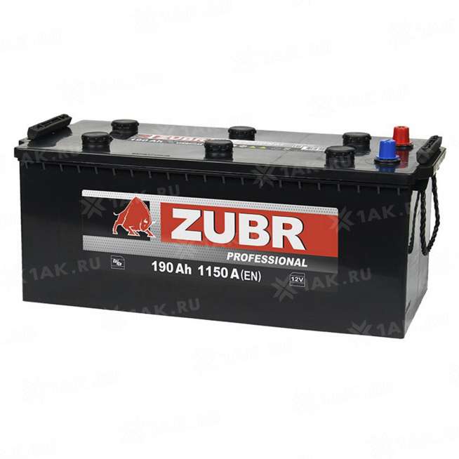 Аккумулятор ZUBR Professional (190 Ah, 12 V) L+ Грузовая, Обратная D05 арт.ZPT1903 0