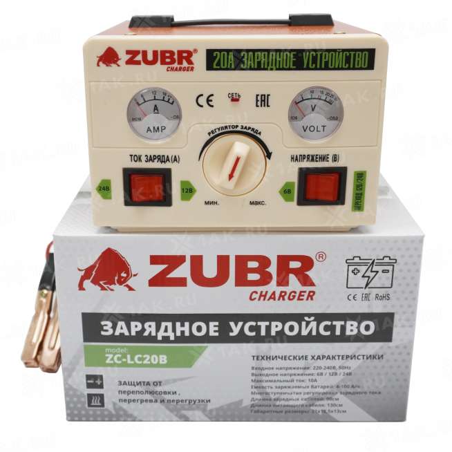 Зарядное устройство ZUBR (6V/12V/24V, 0-10A) 1