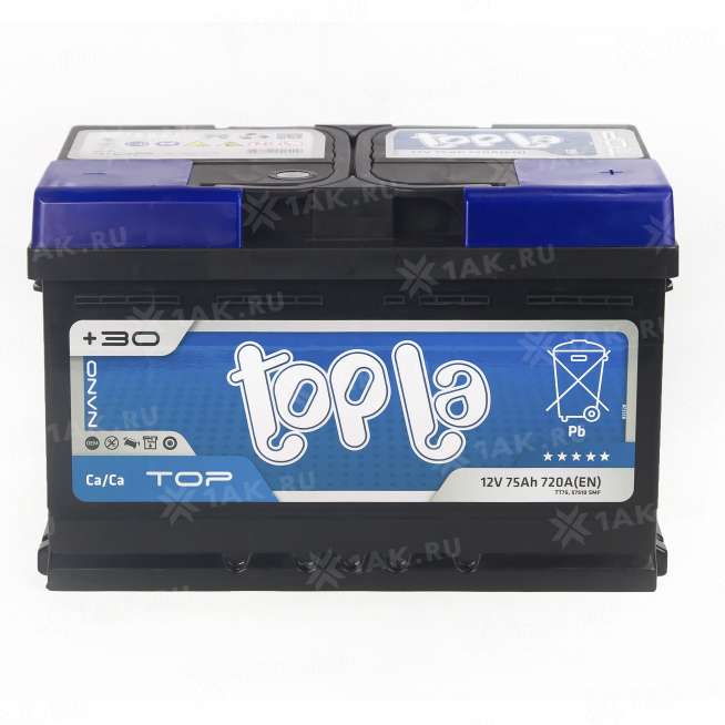 Аккумулятор TOPLA TOP (75 Ah, 12 V) Обратная, R+ LB3 арт.118072 2