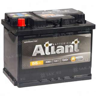 Аккумулятор ATLANT Black (55 Ah, 12 V) L+ L2 арт.AB551