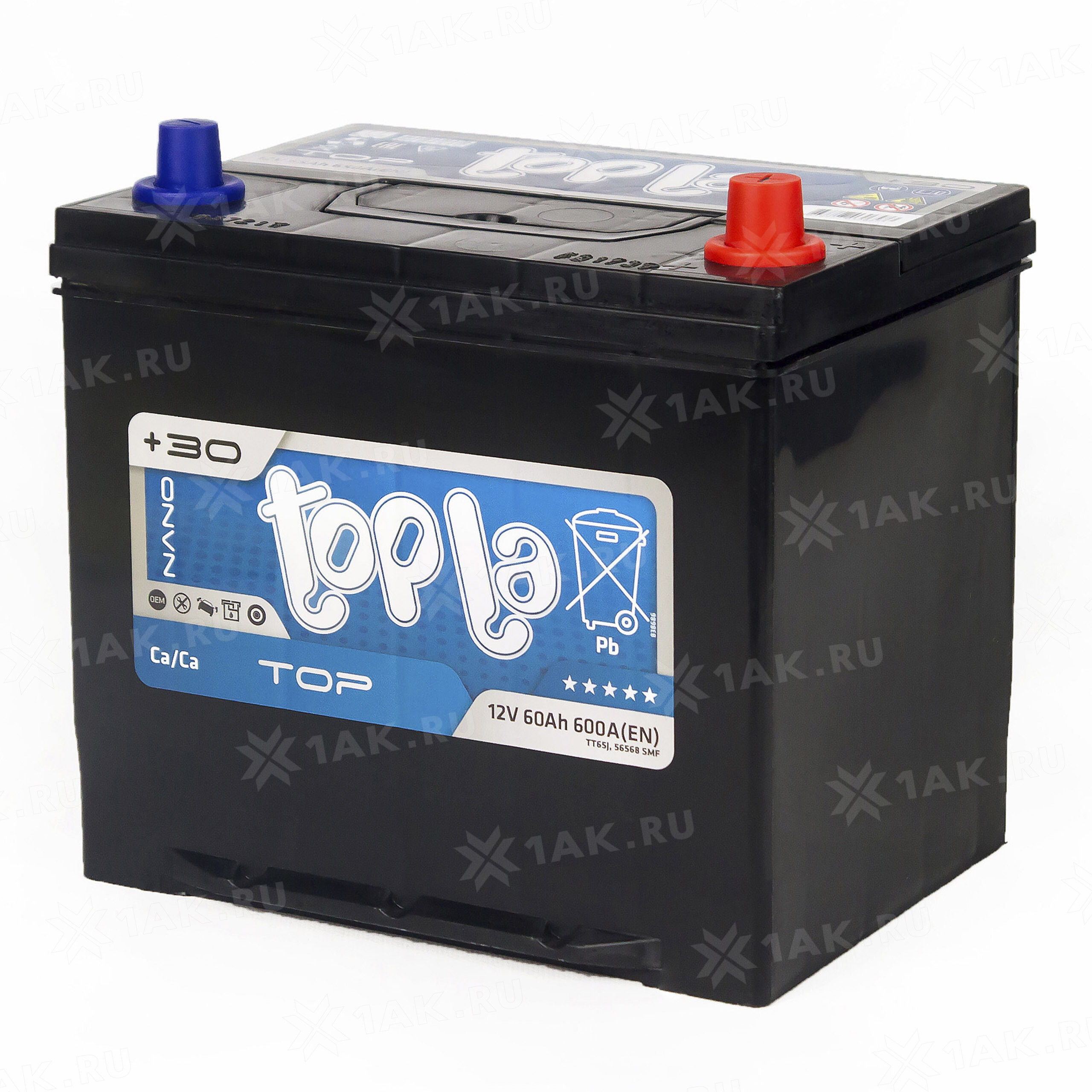 Купить аккумулятор TOPLA TOP (60 Ah) 600 A, 12 V Обратная, R+ арт.118861 с  бесплатной доставкой – 1AK.RU