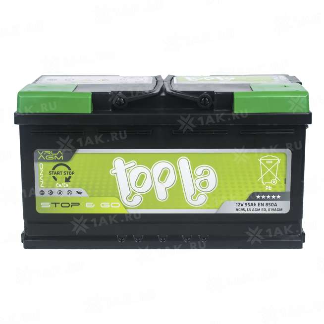 Аккумулятор TOPLA AGM Stop &amp; Go (95 Ah, 12 V) Обратная, R+ L5 арт.114090 0