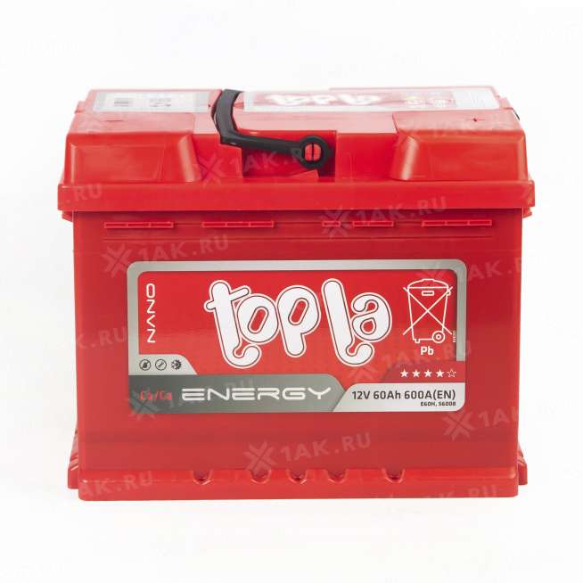 Аккумулятор TOPLA Energy (60 Ah, 12 V) Обратная, R+ L2 арт.108060 0