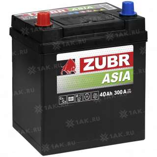 Аккумулятор ZUBR Premium Asia (40 Ah, 12 V) Прямая, L+ B19 арт.ZPA401