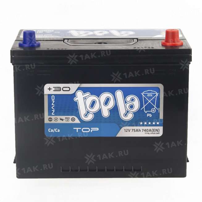 Аккумулятор TOPLA TOP (75 Ah, 12 V) Обратная, R+ D26 арт.118875 0