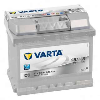 Аккумулятор VARTA Silver Dynamic (52 Ah, 12 V) Обратная, R+ LB1 арт.552401