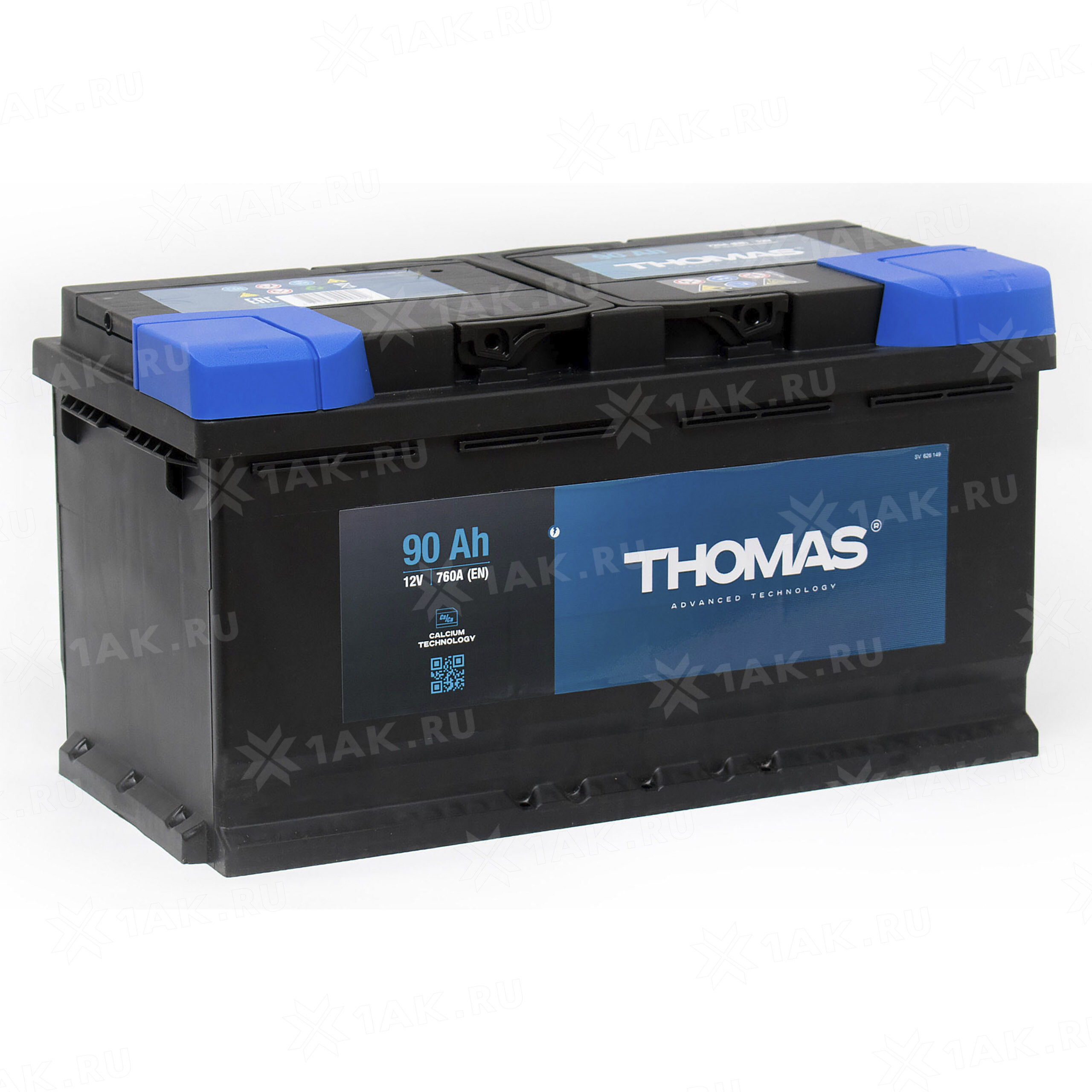 Купить аккумулятор THOMAS (90 Ah) 760 A, 12 V Обратная, R+ арт.627204 с  бесплатной доставкой – 1AK.RU